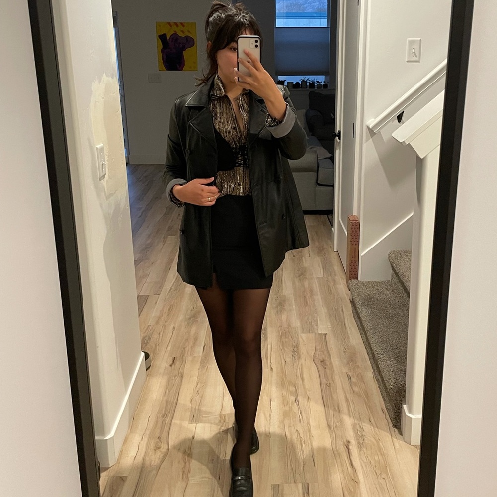 Black glassons mini skirt